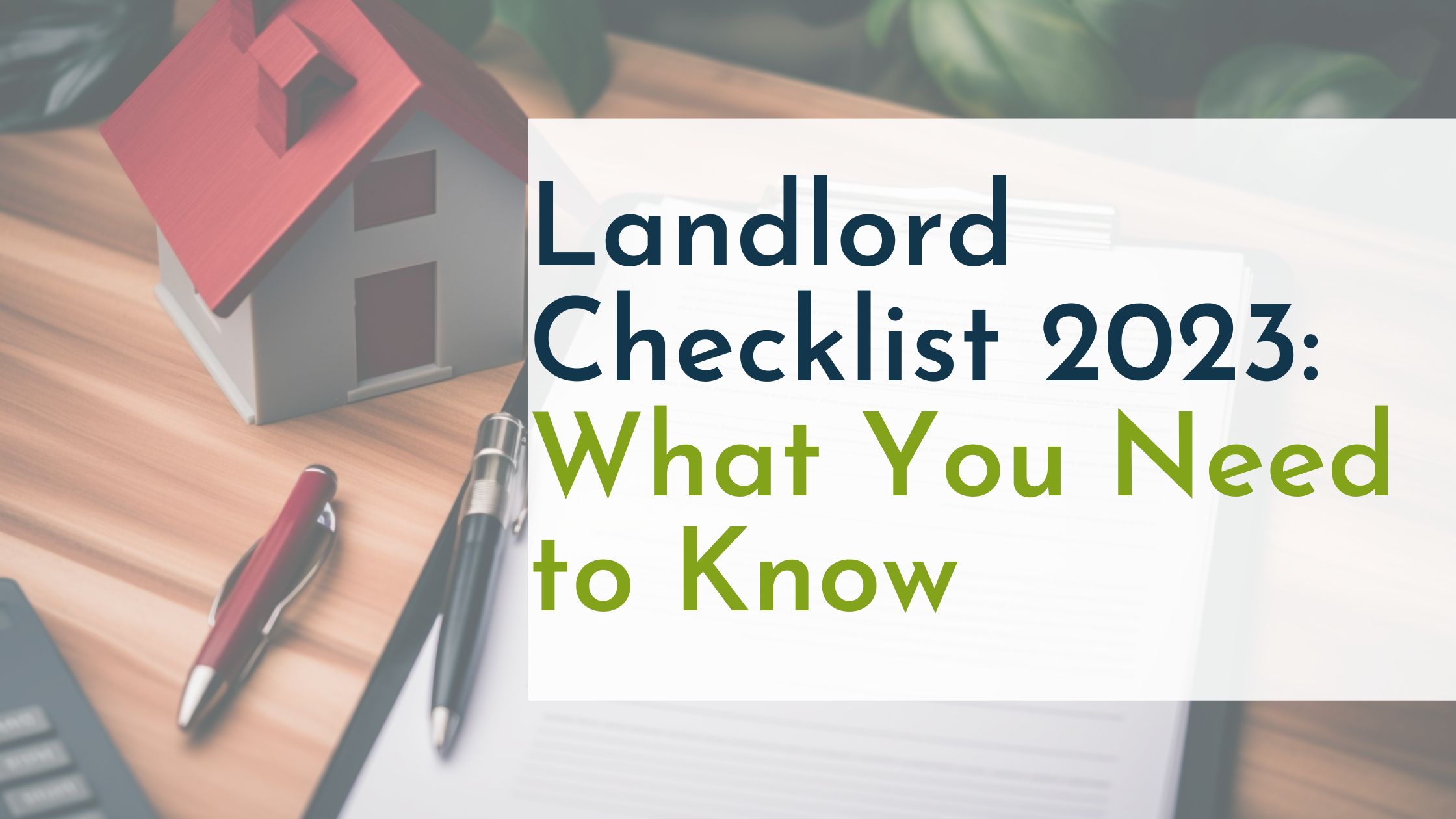 Landlord Checklist 2023 What You Need to Know Assured Eco Systems