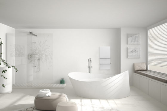 Select XLS – White Infrared Towel Heater With Integrated Controls