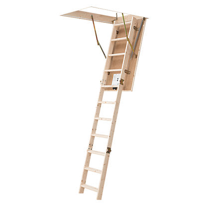 3-SECTIONS INSULATED TIMBER LOFT LADDER KIT 2.77M (972FH)